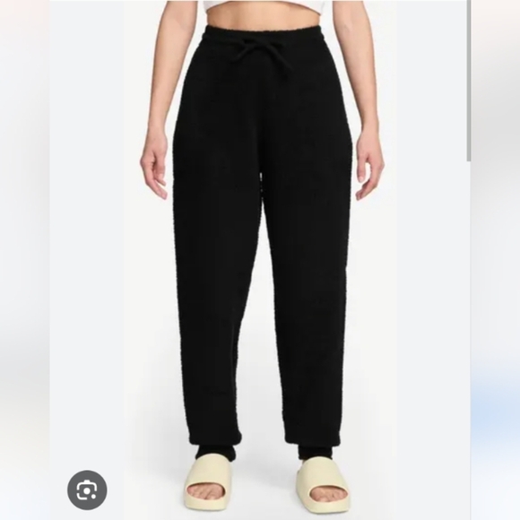 Nike Phoenix Cozy Knit Boucle Oversized Joggers In Black